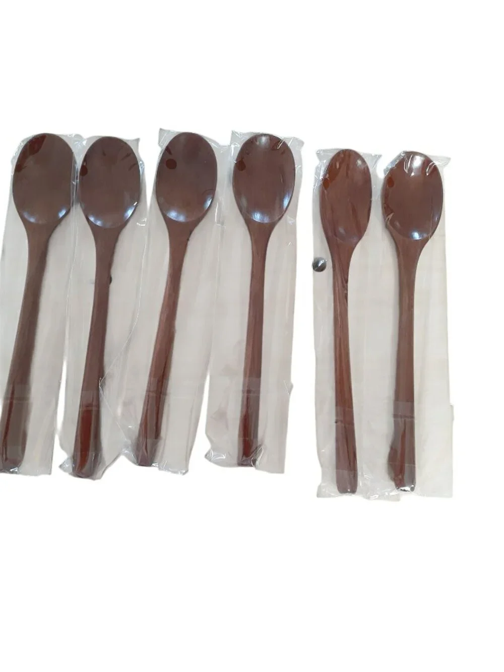 Lot of 6 Adloryea Eating Utensils Series Wooden Table Spoons NIB